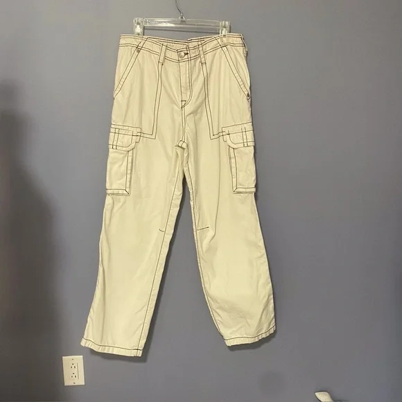 True Religion Cream Jeans military cargo big t - Picture 5 of 16